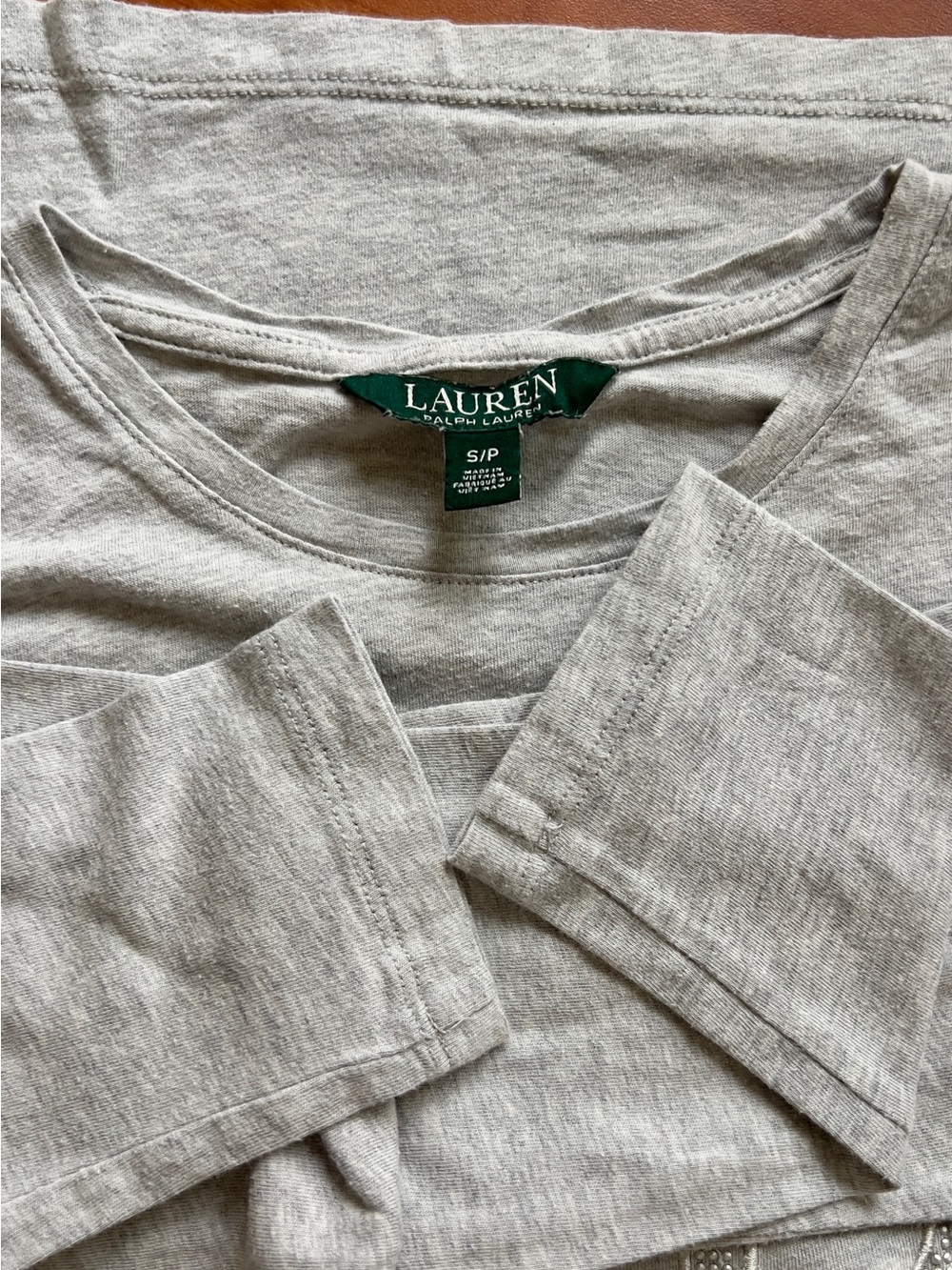 Lauren Ralph Lauren Men's Heather Gray Long Sleeve Tee